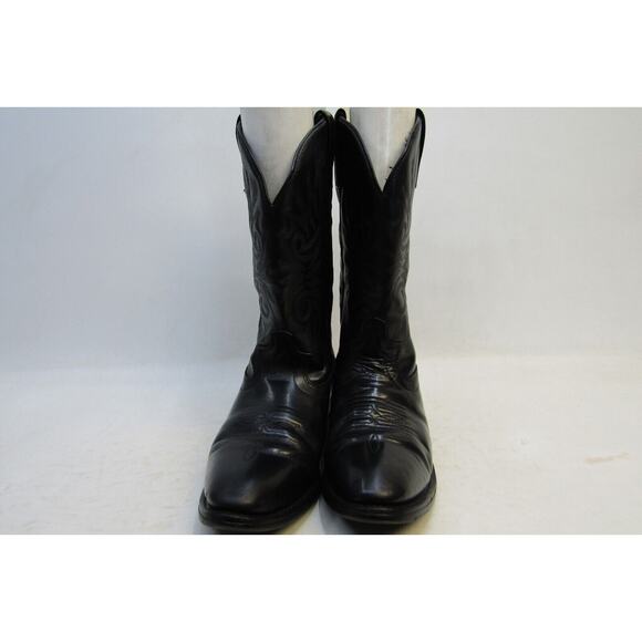 Cody James Mens Size 9 EE Black Leather Cowboy Western Boots main image 9